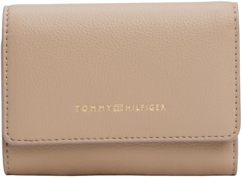 Tommy Hilfiger Portfel damski Th Logotape Trifold Aw0aw17477, Beżowy (Coastal Taupe), One Size