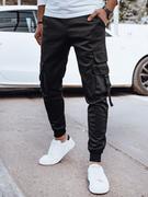 Spodnie męskie - Spodnie męskie dresowe bojówki czarne Dstreet UX4314 - miniaturka - grafika 1