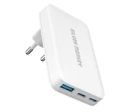 Ładowarki do telefonów - Silver Monkey Plaska ładowarka GaN 65W 2x USB-C, 1x USB-A - miniaturka - grafika 1