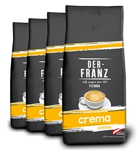 Der-Franz Crema Cała kawa ziarnista 4 opakowanie 1000 g - Kawa - miniaturka - grafika 1