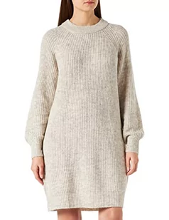 ONLY Sukienka damska Onlvannes L/S KNT, jasnoszary melanżowy, L - Sukienki - miniaturka - grafika 1