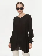 Bluzki damskie - Kaffe Tunika Amber 501038 Czarny Regular Fit - miniaturka - grafika 1