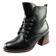 Botki damskie - Botki damskie na klocku VINCEZA 58127 ocieplane - miniaturka - grafika 1