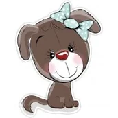 Wyposażenie pokoiku dziecięcego - MARKO-Dekoracje Ścienne Dekoracja ścienna z serii zwierzątka - piesek - miniaturka - grafika 1