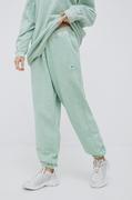 Spodnie damskie - Reebok Classic Classic spodnie dresowe bawełniane damskie kolor zielony gładkie - miniaturka - grafika 1