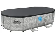 Baseny ogrodowe - BESTWAY Power Steel Swim Vista z oknem 427x250x100 14x8FT 7w1 - miniaturka - grafika 1