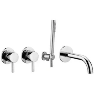 Paffoni Light bateria wannowo-prysznicowa podtynkowa chrom SK010CR70ZWW - Baterie wannowe i prysznicowe - miniaturka - grafika 1