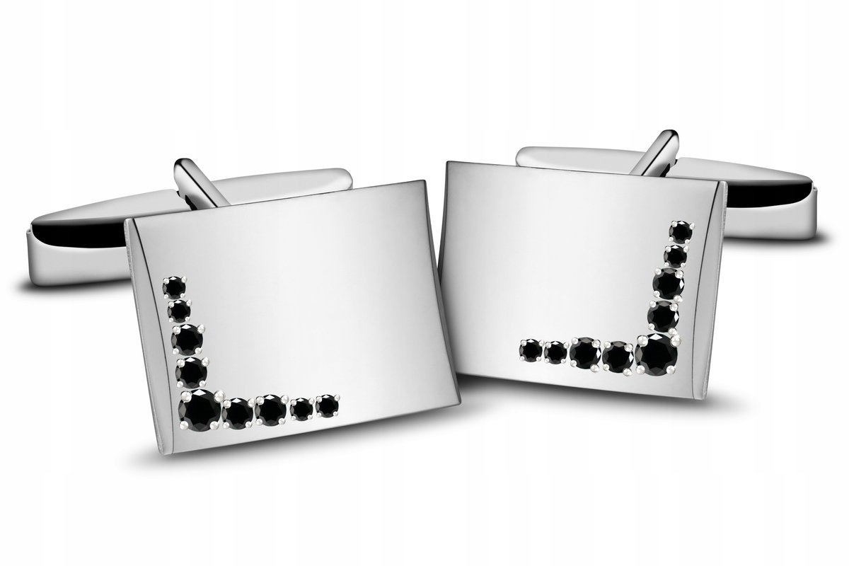 Spinki do mankietów z kamieniami