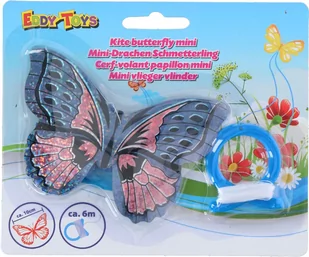 Eddy Toys Latawiec motyl dla dzieci E-19435-BLU-PNK - Zabawki i gry sportowe - miniaturka - grafika 1