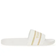 Klapki i japonki damskie - Klapki Tommy Hilfiger Poolslide With Webbing FW0FW07845-YBL - białe - miniaturka - grafika 1