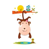 Wyposażenie pokoiku dziecięcego - LED Kinkiet dziecięcy MONKEY 1xLED/0,6W/3xAAA - miniaturka - grafika 1