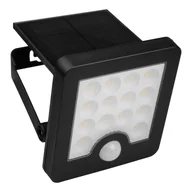 Lampy ogrodowe - Kinkiet solarny czarna LED 5W 4000K 500lm IP65 wym: 13 x 12 x 11,8 cm DPM - miniaturka - grafika 1