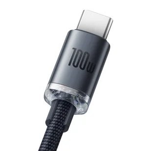 Baseus Crystal Shine Series kabel przewód USB do szybkiego ładowania i transferu danych USB Typ A - USB Typ C 100W 1,2m czarny (CAJY000401) - Kable USB - miniaturka - grafika 7