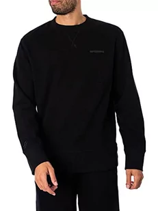 Superdry Code Essential Overdyed Crew Bluza męska, Czarny, L - Bluzy męskie - miniaturka - grafika 1