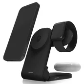 Ładowarki do telefonów - STM ChargeTree MAG - Mobilna ładowarka bezprzewodowa 3w1 z MagSafe (czarny) - miniaturka - grafika 1