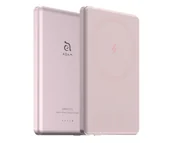 Powerbanki - Adam Elements Gravity C5 Magnetic Wireless (Ultra Slim) 5000mAh różowy - miniaturka - grafika 1