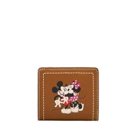 Portfele - Fossil Mickey and Friends SL10053216 damski portfel Bifold z brązowej skóry, brązowy, S, Casual - miniaturka - grafika 1