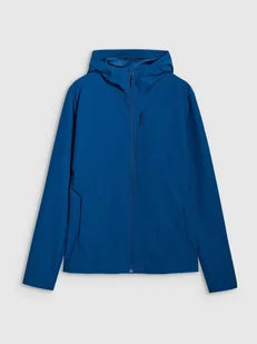 4F Kurtka softshell wiatroodporna męska - turkusowa 3XL - Kurtki i kamizelki sportowe męskie - miniaturka - grafika 1