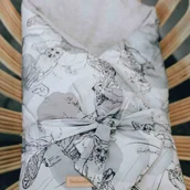 Rożki i beciki - Beztroska Rożek bawełniany welurowy Róże 0+ - miniaturka - grafika 1