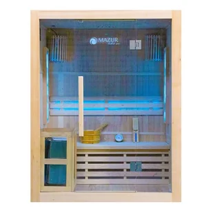 Sauna sucha fińska piec 3,5 KW Harvia BC35 + kamień solny 150X120X190CM MO-EA3S Mazur - Sauny - miniaturka - grafika 1
