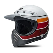 Kaski motocyklowe - Kask Cross BELL Moto-3 RSD Saddleback Satin Gloss Biały/CzarnyM - miniaturka - grafika 1