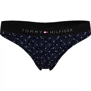Tommy Hilfiger Damskie stringi z nadrukiem, Constellation Black, XS - Majtki damskie - miniaturka - grafika 1