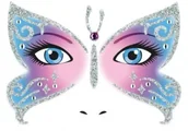 Zabawki kreatywne - Naklejka Face Art Motyl - Herma - miniaturka - grafika 1