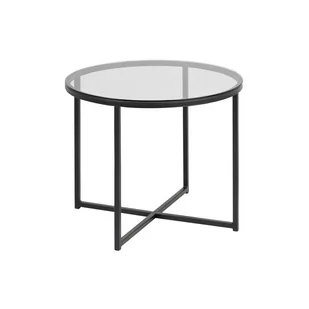 Actona Stolik Okrągły Szklany Flosy 45X55X55 Czarny - Ławy i stoliki kawowe - miniaturka - grafika 1