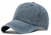 Czapki i chusty sportowe męskie - Czapka Z Daszkiem Vintage Bejsbolówka Bawełniana Granatowa Pako Jeans - miniaturka - grafika 1