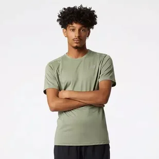 New Balance Koszulka do biegania ACCELERATE SHORT SLEEVE MT03203OLF - Koszulki sportowe męskie - miniaturka - grafika 1