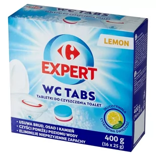 Carrefour Expert Lemon Tabletki do czyszczenia toalet 400 g (16 x 25 g) - Środki do WC - miniaturka - grafika 1