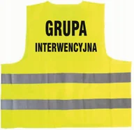 Odzież robocza - Kamizelka odblaskowa z nadrukiem GRUPA INTERWENCYJNA rozmiar XXXL - miniaturka - grafika 1