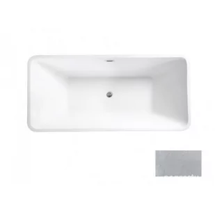 Besco WA-160-ESC EVITA GLAM SREBRNA wanna wolnostojąca maskownica syfonu z przelewem czarna 160 x 80 - Wanny - miniaturka - grafika 2