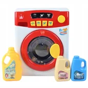Zabawy w naśladowanie dorosłych - DUŻA PRALKA AUTOMATYCZNA RUCHOMY BĘBEN ŚWIATŁO DŹWIĘK 4 PROGRAMY - miniaturka - grafika 1