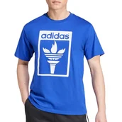 Koszulki męskie - Koszulka adidas Originals Trefoil Torch JJ1221 - granatowa - miniaturka - grafika 1