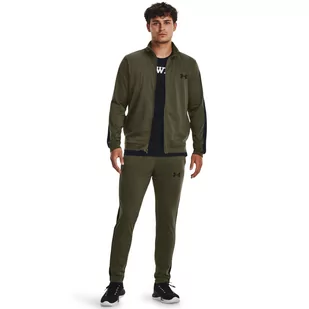 Męski dres komplet treningowy Under Armour UA Knit Track Suit - zielony - UNDER ARMOUR - Koszulki sportowe męskie - miniaturka - grafika 1