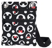 Torebki damskie - Disney Passport Crossbody Bag Mickey & Minnie Icon Print Travel Black - miniaturka - grafika 1