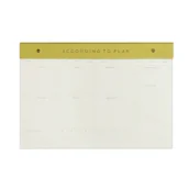 Notesy i bloczki - Notatnik Tygodniowy Na Biurko - Matcha - According To Plan | Designworks Ink - miniaturka - grafika 1