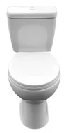 Kompakty WC - Halbar bezkołnierzowy z deską wolnoopadającą biały - miniaturka - grafika 1