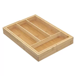 5five Simple Smart Wkład do szuflady na sztućce bambusowy 25-39 cm rozsuwany 151258 - Akcesoria do sztućców - miniaturka - grafika 1