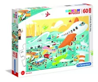 Puzzle - Clementoni Puzzle 60 elementów Maxi Super Kolor - Wielkie lotnisko - miniaturka - grafika 1