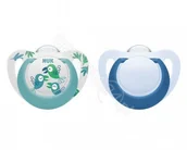 Smoczki uspokajające - NUK smoczek do uspokajania silikonowy 18-36 m Star Boy x 2 szt - miniaturka - grafika 1