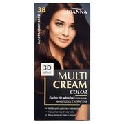 Farby do włosów i szampony koloryzujące - Joanna Multi Cream 3D 38 Kasztanowy Brąz - miniaturka - grafika 1