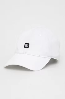 Czapki damskie - Element czapka bawełniana kolor biały gładka - grafika 1