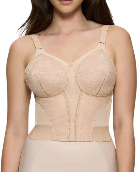 TRIUMPH BIUSTONOSZ BEŻOWY DAMSKI Z KORONKĄ 115D J_A