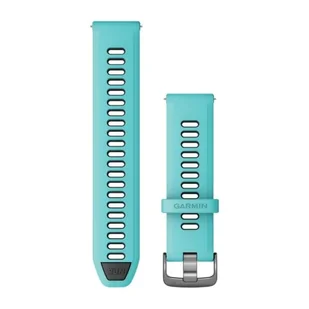 Silikonowy pasek Quick Release 22mm - błękitny/czarny z popielatym zapięciem [010-11251-A2] - Akcesoria do pulsometrów i zegarków sportowych - miniaturka - grafika 1