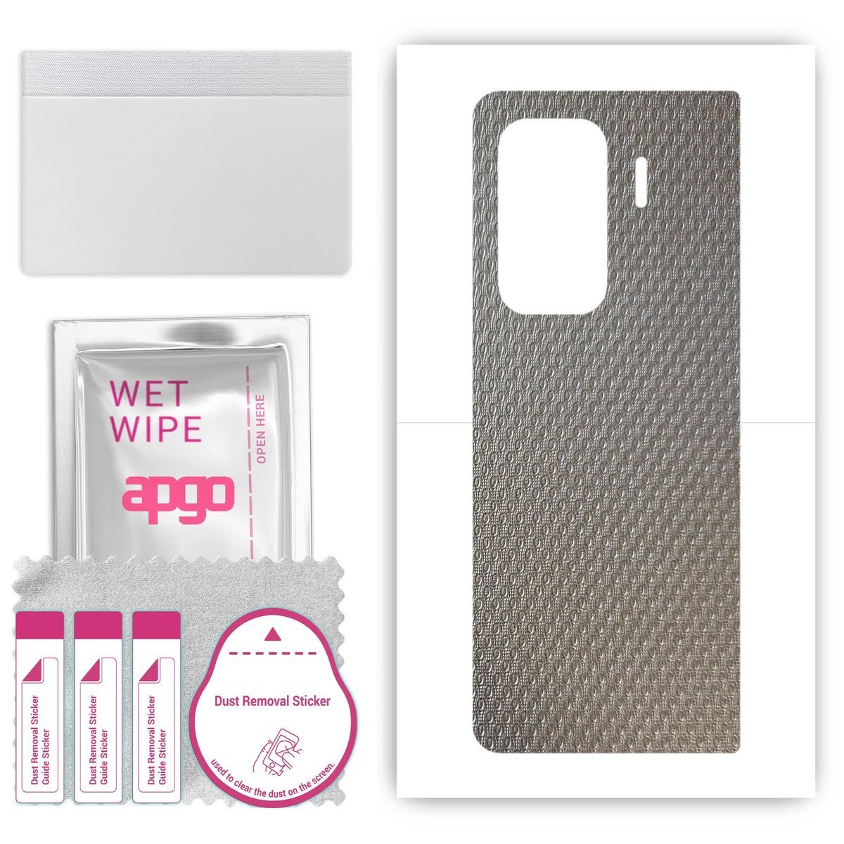 Folia naklejka skórka strukturalna na TYŁ do Honor Magic Vs3 - Aluminium krople - apgo SKINS