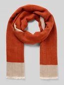 Apaszki i szaliki męskie - Szal z mieszanki wełny i kaszgory ze wzorem w jodełkę - miniaturka - grafika 1