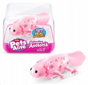 ZURU PETS ALIVE Interaktywny pływający AKSOLOTL aktywowany wodą RÓŻOWY - Zabawki do kąpieli - miniaturka - grafika 1