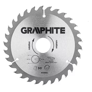 Graphite Tarcza do pilarki, widiowa, 160 x 30 mm, 30 zębów TOP-57H660 - Piły spalinowe - miniaturka - grafika 1